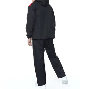 Ensemble survêtement coupe-vent pour homme de haute qualité, veste à capuche entièrement zippée et pantalon, léger et imperméable - Product Image 4