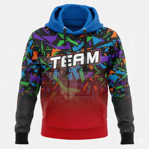 Оптовая продажа: Мужская зимняя флисовая толстовка из смесового хлопка, настраиваемая, повседневная, быстросохнущая, дышащая, 300 г - Product Image 4