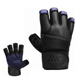 Gants de fitness unisexes demi-doigts en Spandex/Polyester avec protection de la paume, respirants, pour musculation et entraînement en salle de sport, avec support de poignet et fermeture auto-agrippante - Product Image 1