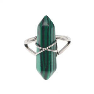 Colgantes de Aventurina Verde Natural con Baño de Oro y Alambre, Dijes para Fabricación de Joyería al por Mayor - Product Image 6