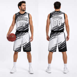 Maillot de basket-ball personnalisable 100% polyester avec impression par transfert thermique, sans manches, unisexe, adulte, fabriqué au Pakistan - Product Image 4