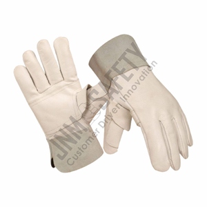 Gants de sécurité robustes pour monteurs canadiens, en cuir de vachette pleine fleur et croûte, doux et confortables pour le travail - Product Image 1
