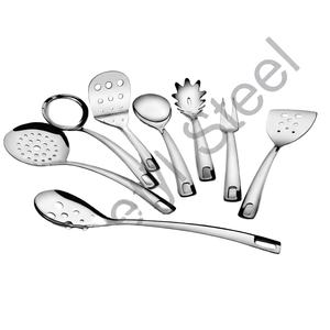 Juego de servir de acero inoxidable, 8 Uds., cuchara, espagueti, herramienta de tenedor, juego de vajilla elegante, venta al por mayor - Product Image 1