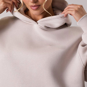 เสื้อฮู้ดดี้โอเวอร์ไซส์คุณภาพสูงสำหรับผู้หญิง ดีไซน์ใหม่สำหรับฤดูหนาว สไตล์สตรีทแวร์ มีกระเป๋าจิงโจ้ - Product Image 6