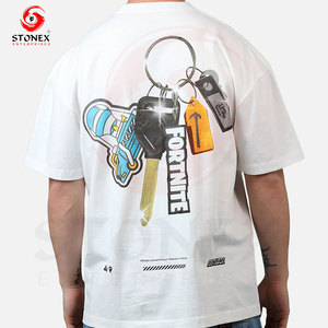 T-shirt graphique streetwear surdimensionné pour homme 100 % coton, d'inspiration vintage, coupe ample, respirant et écologique, design personnalisable - Product Image 2