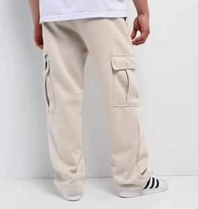 Custom Heavyweight 100% Cotton Fleece Flared <b>Jogger</b> Baggy Sweatpants Grey <b>Stacked</b> Pants for Men Casual Print Logo Plain Dyed - Product Image 4