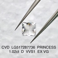 Laborgezüchteter Princess-Cut Diamant 1ct 2ct 3ct VVS VS Exzellente Farbe E IGI Zertifizierter Loser Diamant für Ringherstellung