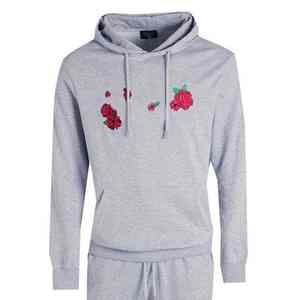 Chándal de Invierno para Hombre de Buena Calidad, con Capucha, Casual, Sólido, Bordado, Ligero, de Dos Piezas, 100% Algodón, Transpirable, OEM - Product Image 2