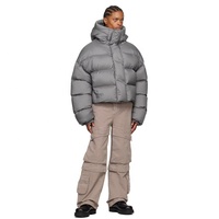 Veste unisexe de luxe matelassée en polyester chaud à col montant, haute qualité, style urbain, pour homme, collection Hiver 2024
