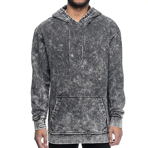 Sweat à capuche en molleton délavé 100 % coton de haute qualité pour homme, coupe décontractée, coupe-vent, respirant, avec logo personnalisé sur le devant, fabriqué au Pakistan - Product Image 1