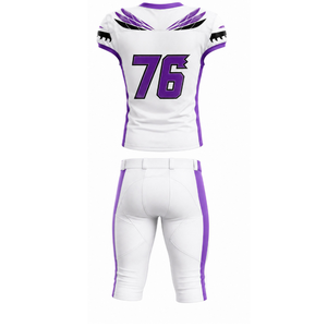 Uniforme de Fútbol Americano Bordado con Tela de Nailon Teñida, Conjunto de Jersey de Fútbol Americano con Número 76, Cuello en V, Manga Corta - Product Image 5