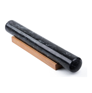 Wood & Marble Dough <b>Rolling</b> <b>Pin</b> With Wood Stand Christmas Dough Roller Baking And Pastry Preparation <b>Rolling</b> <b>Pin</b> - Product Image 1