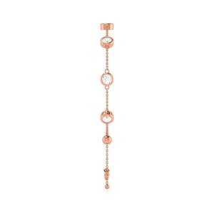 <b>Rose</b> <b>Gold</b> Bezel Set Diamond <b>Bracelet</b> Fine Chain Link Bangle For Women Anti Tarnish Jewelry - Product Image 5