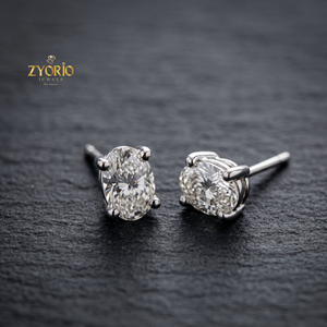 Zyorio Jewels Marquise Cut Lab Grown Diamond Stud <b>Earrings</b> 1ct Each 2pcs D VS1 IGI Certified 14K White Gold Trendy Women's <b>Fine</b> - Product Image 2