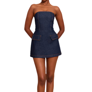 Vestidos Vaqueros para Mujer, Tela Cómoda, Venta al por Mayor, Personalizables, Muestra Gratuita, Mejor Calidad - Product Image 3