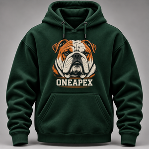 Sweat-shirt à capuche personnalisé vert foncé avec motif bouledogue pour homme, vêtement de sport décontracté, haut à capuche, fabricant OEM ODM en gros - Product Image 6
