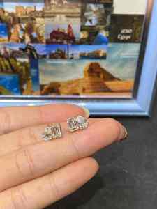 Pendientes de Diamantes de Oro Sólido de 18K para Mujer, Corte Esmeralda, Forma de Pera, Naturales y Cultivados en Laboratorio, Certificados por IGI, Joyería Clásica para Boda - Product Image 3