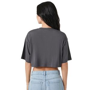 Tops Cortos de Verano para Mujer, Personalizados, Ajustados, Formales, Cuello Redondo, Ligeros, Elásticos, Transpirables, Tallas Grandes - Product Image 3