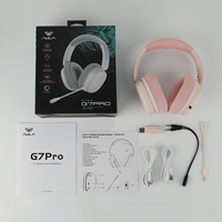 AULA G7 Pro Over-Ear Wired/Wireless untuk Headset Gaming Kulit dengan Driver Dinamis 5.2, Daya Tahan Baterai 10-15 Jam, Latensi Rendah.