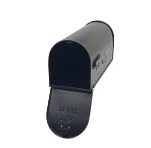 Black Galvanized Iron <b>Post</b> Mount Mailbox Outdoor Metal Mail <b>Box</b> Waterproof Rust Resistant for Home Apartment - Product Image 3