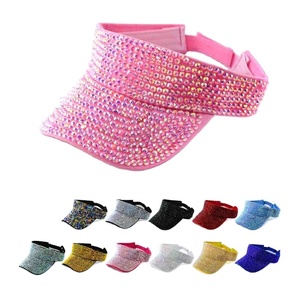 Nouvelle casquette de soleil unisexe personnalisée entièrement ornée de strass, avec diamants, réglable, unique, multicolores, pour le sport - Product Image 6
