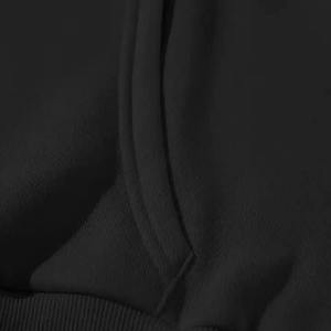 เสื้อฮู้ดดี้ผู้ชายสไตล์ Y2K พิมพ์ลายกราฟิกตามสั่ง พร้อมสกรีนลายโครงกระดูกที่แขนเสื้อ สีดำ ทรงโอเวอร์ไซส์ ผ้าฟลีซ รับผลิตจำนวนมาก - Product Image 4
