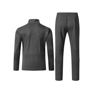 Ensemble de survêtement d'hiver pour homme le plus vendu : veste zippée et pantalon de jogging, logo personnalisé, couleur unie, respirant, séchage rapide, vêtements de sport athlétiques - Product Image 2