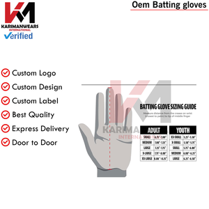 OEM Custom Baseball Batting Gloves Sheepskin Leather Factory Professional Batting Gear High Sensitivity Grip Sports Gloves Bulk - Product Image 4