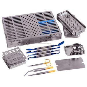 Kit de Instrumentos Quirúrgicos Dentales de Acero Inoxidable, Juego de Casetes, Caja PRF, Herramientas Manuales Autoclavables y Reutilizables para Procedimientos de Implantes - Product Image 1