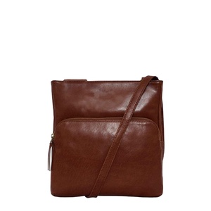 Bolso cruzado de cuero Vintage marrón de alta calidad, decoración de borlas hecha a mano, cremallera directamente, fabricante indio Saman Exports - Product Image 1