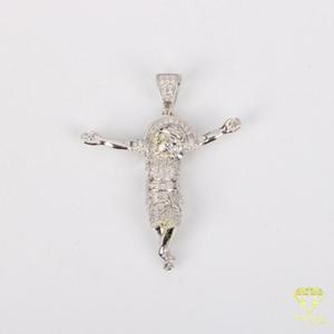 Pendentif ange de luxe avec diamants Moissanite VVS en argent sterling 925 - Product Image 3