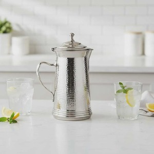 Carafe à eau en métal de qualité supérieure avec couvercle, carafe à boissons en acier inoxydable pour cuisine, hôtel, restaurant et hôtellerie - Product Image 3