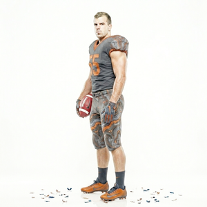 Breathable American Football Uniform Set in Grey with Orange Color Combination Unisex Sports Clothes at Factory Sale Rate - Product Image 2