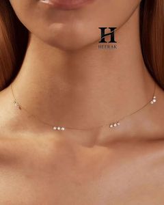 Collar de Diamantes Flotantes Invisibles para Mujer, Gargantilla de Hilo Transparente, Collar Solitario con una Sola Piedra, Collar de Diamantes de Laboratorio - Product Image 2