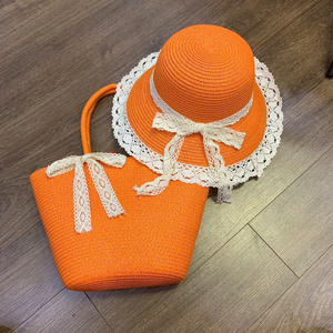 Grand sac de plage en paille tressée pour femmes avec poignées en cuir et fermeture à glissière - Product Image 6