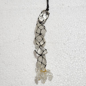 Pierre roulée en agate naturelle et quartz clair pour porte-clés de voiture, vente en gros de pierres roulées à vendre par Amayra Crystals Exports - Product Image 1
