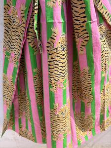 Women's Tiger Print V Neck Loose Midi Dress Short Sleeve <b>Wrap</b> Tie Casual Summer <b>Beach</b> Cover-Up Woven Polyester Dress - Product Image 4