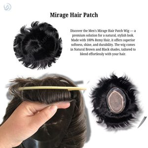 ASB Hair International ASB Mirage Prothèse capillaire pour homme, base Mono PU, nœuds invisibles, cheveux Remy indiens, design central, lisses - Product Image 2