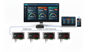 จอแสดงผลตรวจวัดอุณหภูมิอุตสาหกรรมพร้อม RS485 Modbus | ซอฟต์แวร์ SCADA ฟรี | AT-TMS3.1 - Product Image 2