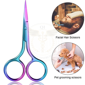 Paquete de 3 Mini Tijeras de Acero Inoxidable para Belleza, Tijeras de Punta Fina para Recortar Bigote, Cejas y Vello Facial - Product Image 3