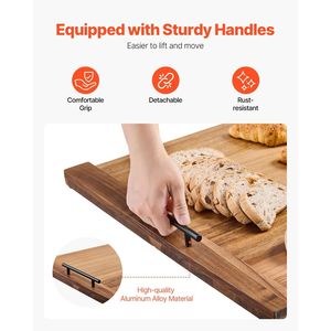 Tagliere in Legno di Acacia con Manici, Coprifornello per Fornelli a Gas/Elettrici, Accessori per Campeggio e Camper - Product Image 5