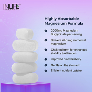 Tabletas de Glicinato de Magnesio 2000mg, Bisglicinato Quelado 440mg, Magnesio Elemental, 120 Unidades, para el Sueño, Músculos y Nervios - Product Image 6