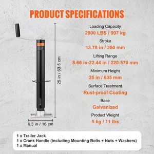 Utility rimorchio Jack Stand con maniglia per Yacht & imbarcazioni moto per rimorchi - Product Image 5