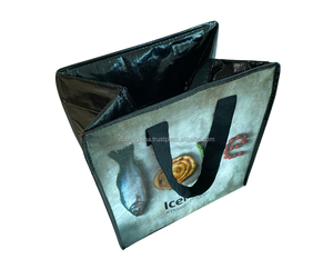 Bolsa de mano refrigeradora de alimentos aislada con logotipo personalizado de alta calidad Bolsa de compras reutilizable tejida de PP no tejida hecha en Vietnam - Product Image 3