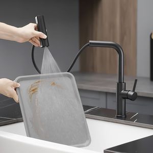 Rubinetto da Cucina Monocomando con Doccetta Estraibile Nero per Lavello - Product Image 5
