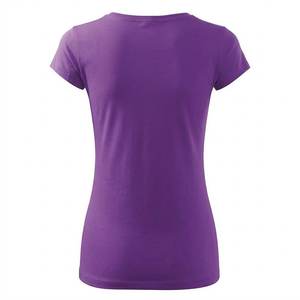 Nouveautés T-shirts personnalisés pour femmes en coton et polyester 100% respirants, couleur violette, pour filles, style streetwear, été. - Product Image 3