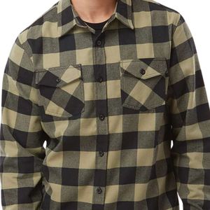 <b>Men's</b> Plaid Flannel <b>Shirt</b> Long Sleeve Button Casual Soft 100% Cotton Satin <b>Lumberjack</b> Style Warm Outdoor Workwear Everyday - Product Image 3