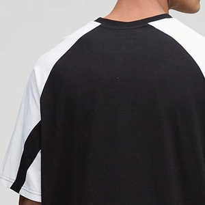 ชุดเซ็ตเสื้อยืดและกางเกงขาสั้นผ้าฝ้ายคุณภาพสูงสไตล์สตรีทแวร์ทรงโอเวอร์ไซส์  ลายปะติดพิมพ์นูน 3 มิติ สำหรับผู้ชาย - Product Image 6