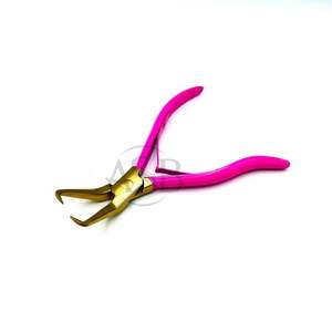Pink Gold Custom Logo <b>Hair</b> Extension Pliers Microbeads Removal Pliers 5.5 Inches Custom Logo Stainless Steel - Product Image 1