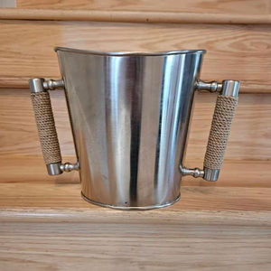 Elegante Cubitera Vintage con Asas de Cuerda, Perfecta para Exhibición en Mesa, Fiestas y Decoración de Salones, de la India - Product Image 1